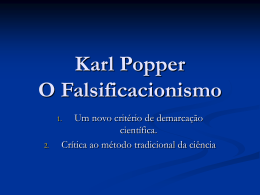 Karl Popper O Falsificacionismo