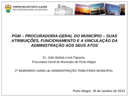 pgm – procuradoria-geral do município – suas atribuições