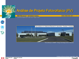 Análise de Projeto Fotovoltaico (FV)