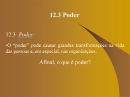 12.3 Poder - Professor Patrick Nunes