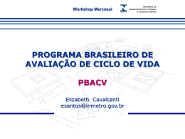 programa brasileiro de avaliação de ciclo de vida pbacv