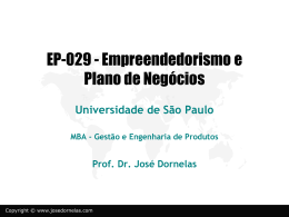 empreendedorismo1 - Empreendedorismo – Prof. José Dornelas