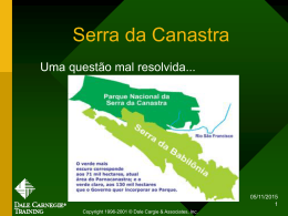 Discussão Serra da Canastra