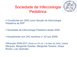 Diapositivo 1 - Sociedade Portuguesa de Pediatria