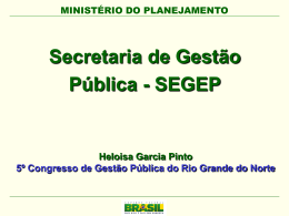 Secretaria de Gestão Pública - Congesp-RN