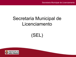 Secretaria Especial de Licenciamentos - Sinduscon-SP