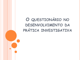 Elaboração de questionários - Universidade Castelo Branco