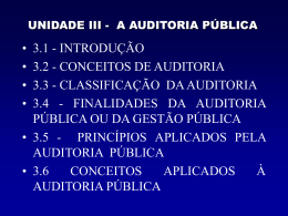 Unidade III - Auditoria 3.1 a 3.3