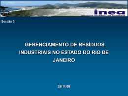 Gerenciamento de Resíduos Industriais no Estado do Rio