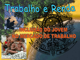 TRABALHO E RENDA
