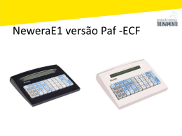 Newera E1– Inicializando o PAF-ECF