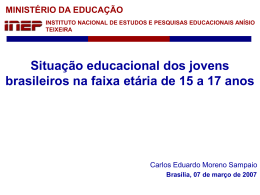 Situação educacional dos jovens brasileiros na faixa etária