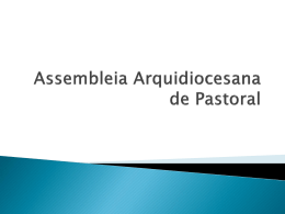 arquidiocesano. - Arquidiocese de Mariana