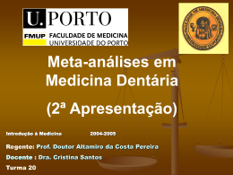 Meta-análise em Medicina Dentária (2ª apresentação)