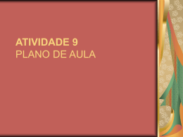 ATIVIDADE 9 PLANO DE AULA