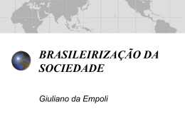 BRASILEIRIZAÇÃO DA SOCIEDADE