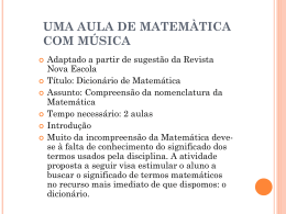 uma aula de matemàtica com música