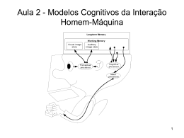 Cap. III - Modelos Cognitivos da Interacção Homem-Máquina