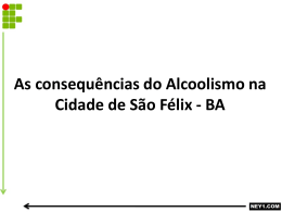 AS CONSEQÜÊNCIAS DO ALCOOLISMO NA CIDADE