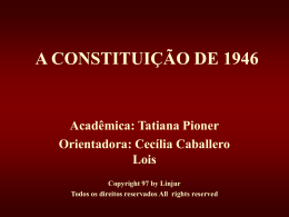 A CONSTITUIÇÃO DE 1946
