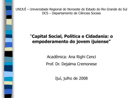 Cidadania no Brasil - Capital Social Sul