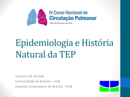 Epidemiologia e História Natural do TEP
