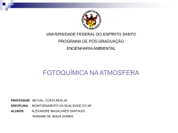 Fotoquimica da atmosfera - Universidade Federal do Espírito Santo