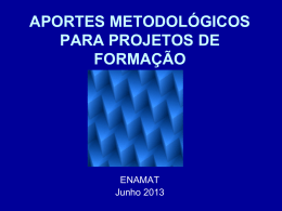 arcabouço pedagógico de projetos de formação