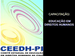 Educação me Direitos Humanos – Capacitação