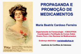 Propaganda e Promoção de Medicamentos
