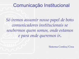 Comunicação Institucional - CONFEA / Francisco Machado da Silva
