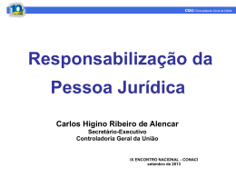Carlos Higino - Responsabilização da Pessoa Jurídica