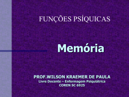 Memória - Wilson Kraemer de Paula