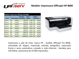 Modelo: Impressora Officejet HP 8000