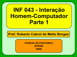 INF043 - Histórico-Filosofias - Instituto de Informática