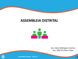 Assembléia Distrital 2013-14