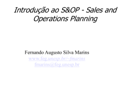 Sales and Operations Planning. Uma maneira simples de
