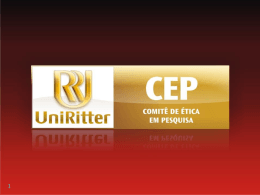 Apresentação do CEP/UniRitter