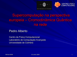 A Supercomputação em Portugal na perspectiva europeia e