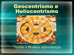 Material sobre Geocentrismo e heliocentrismo, primeiro conteúdo