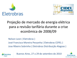 Projeção de mercado de energia elétrica para a revisão tarifária