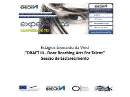 DRAFT III - Door Reaching Arts For Talent