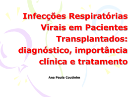 Infecções respiratórias virais em pacientes transplantados