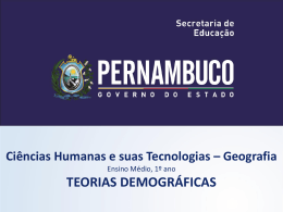 Teorias Demográficas - Governo do Estado de Pernambuco