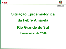 Febre Amarela no Rio Grande do Sul - Secretaria da Saúde