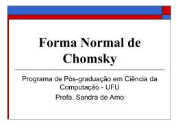 Slides - Forma Normal de Chomsky
