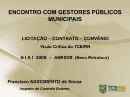 DESPESA PÚBLICA RESOLUÇÃO N° 012/2007 – TCE/RN