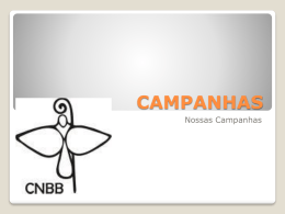 CAMPANHAS - Diocese de Coxim