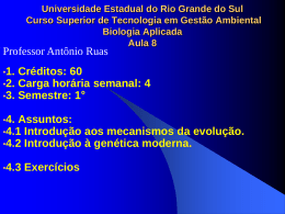 1.1 Mutações. - Professor Antônio Ruas