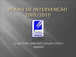 Plano de Intervenção 2009/2010 - Escola Secundária de Odivelas